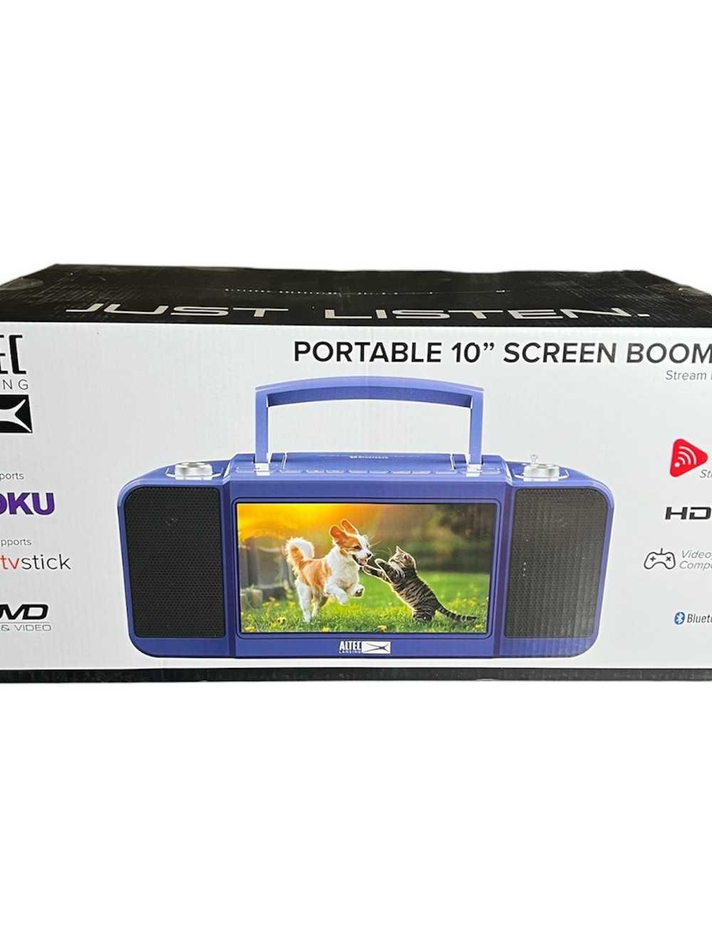 Altec Lansing Portable 10" Screen
Media Boombox Roku CD/DVD Gaming
Bluetooth.